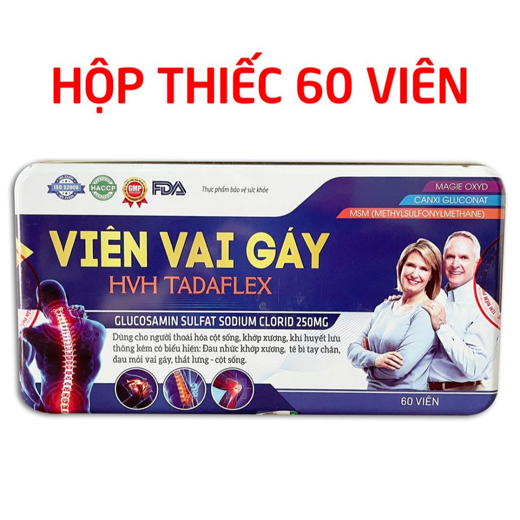 Viên Vai Gáy (hộp thiếc) giúp lưu thông khí huyết, giảm đau nhức mỏi vai gáy xương khớp - 60 viên