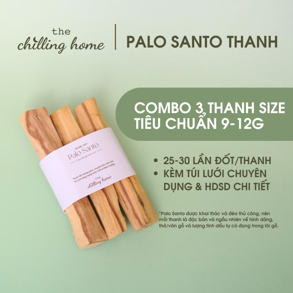 Combo 3 Thanh Palo Santo 9-12g