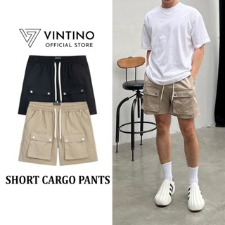 Quần Short Đùi Nam Nữ Túi Hộp Cúc Bấm Vải Kaki Hàn Quốc Màu Đen Be Nâu Phong Cách Streetwear Basic VINTINO QS04