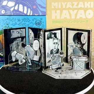 Mô hình attack on titan ver đen trắng 2 mảnh tượng đại chiến titan acrylic standee anime mica chibi trang trí