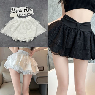 Chân váy ren 2 tầng có quần bí trong