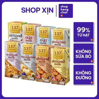 [COMBO 4 LỐC 180ML] Sữa Hạt 137 Degrees Mix vị Óc Chó, Yến Mạch Nguyên Chất/Không Ngọt, Hạt Dẻ Thái Lan