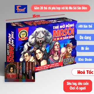 Board game Thẻ mở rộng Ma Sói Săn Đêm việt hóa Foxi Werewoft thẻ in sắc nét siêu dày
