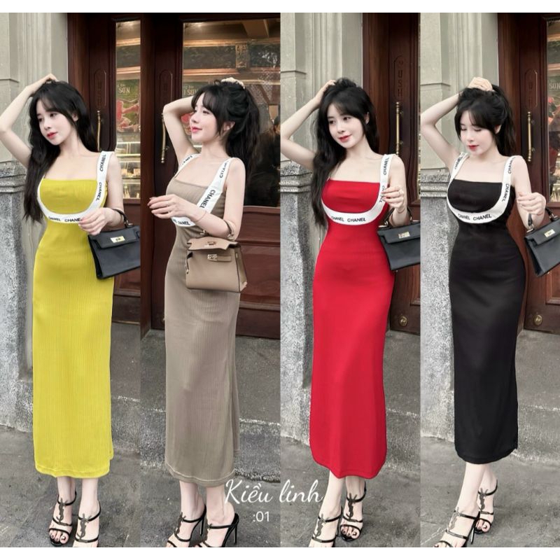 đầm body chất tăm lạnh tk hãng