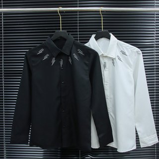 Áo Sơ Mi Nam Vải Cotton Lạnh Trắng Đen Mềm Mịn, Thoáng Mát.
