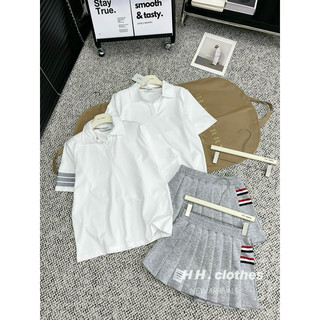 Set polo thom mix chân váy