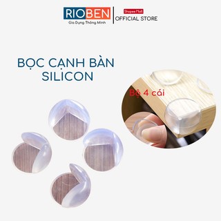 Bộ 4 Miếng bịt góc bàn Silicon, an toàn cho trẻ nhỏ RIOBEN