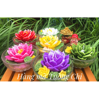 Bát hoa sen nở- nến bơ organic
