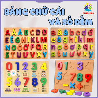 Bảng Gỗ Song Ngữ Cho Bé Tập Làm Quen Với Các Chữ Số Và Chữ Cái Bảng Học Chữ Cái Cho Bé