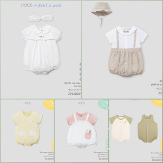 Bodysuit / body chip cộc tay cho bé trai bé gái mùa hè