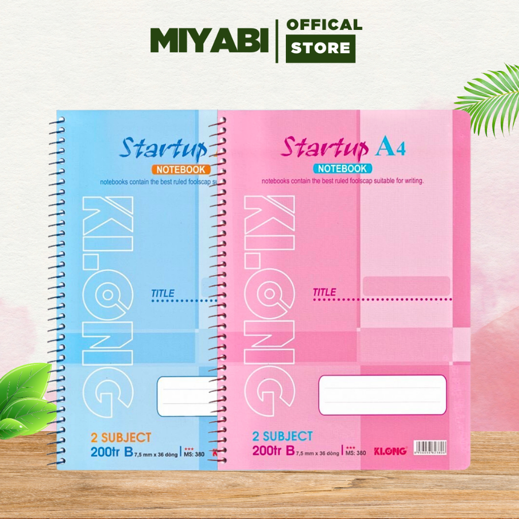 Sổ lò xo kẻ ngang a4 200 trang KLONG 58gsm - sổ a4 nhật kí - vở kẻ ngang học sinh, sổ ghi chép giáo 