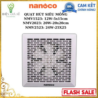 Quạt hút siêu mỏng chính hãng nanoco, bảo hành 2 năm