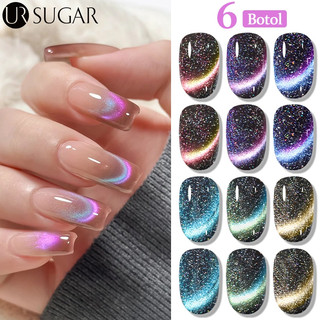 UR SUGAR Sơn Gel Sơn Mắt Mèo Set Gel Sơn Thạch 6 Màu Sơn Gel Thạch Sơn Gel Sơn Móng Tay 7ml