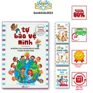 Sách - Rèn Kỹ Năng Sống Cho Bé : Tự Bảo Vệ Mình, Giỏi Giao Tiếp, Tự Thoát Hiểm, Thói Quen Tốt