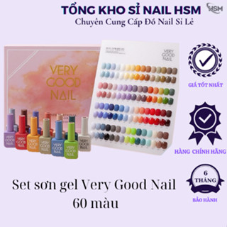 Set sơn gel Very Good nail 60 chai chính hãng tặng kèm base top  - Phụ kiện đồ nail