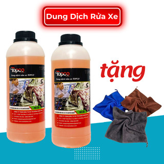 Nước rửa xe siêu bọt tuyết rửa xe ô tô xe máy an toàn da tay Topco Chính Hãng Dung Dịch Rửa Xe 1L