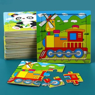 Combo 10 Tranh Ghép Gỗ 2D Cho Bé Tập Nhận Biết Và Lắp Ghép