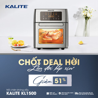 Nồi chiên không dầu cỡ lớn Kalite KL 1500 dung tích 15L lọc dầu mỡ 95% công suất 1700W