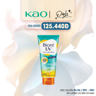 Serum Chống Nắng Dưỡng Thể Kháng Bụi - Sáng Mịn Mát Lạnh Biore 150ml