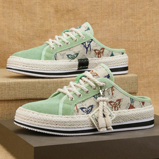 Giày sục, giày lười nam Retro Hàn Quốc thoải mái vải không mùi đi chơi, du lịch (Đặt hàng 5-7 ngày)