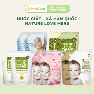  Nước giặt - Nước xả Nature Love Mere DẠNG TÚI Hàn Quốc hương thơm tự nhiên an toàn cho làn da em bé chính hãng 
