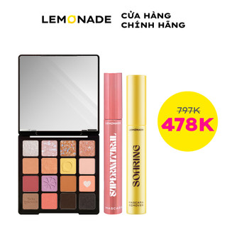 Combo Lemonade Bảng Phấn Mắt Aesthetic Version 2 20.8g & Chuốt mi SuperNatural Mascara 7.5g & Tẩy trang mi Remover 6ml