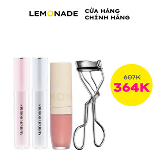 Combo Lemonade Son tint bóng Mirror Mirror Water Tint 4g và Má kem mịn lì Perfect Couple 5 Years 8.5g và Kẹp mi 22g