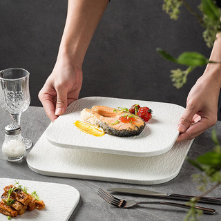 đĩa Sứ Vuông men bóng nước 3 size , dĩa sứ decor đẹp , bát đĩa nhà hàng cao cấp