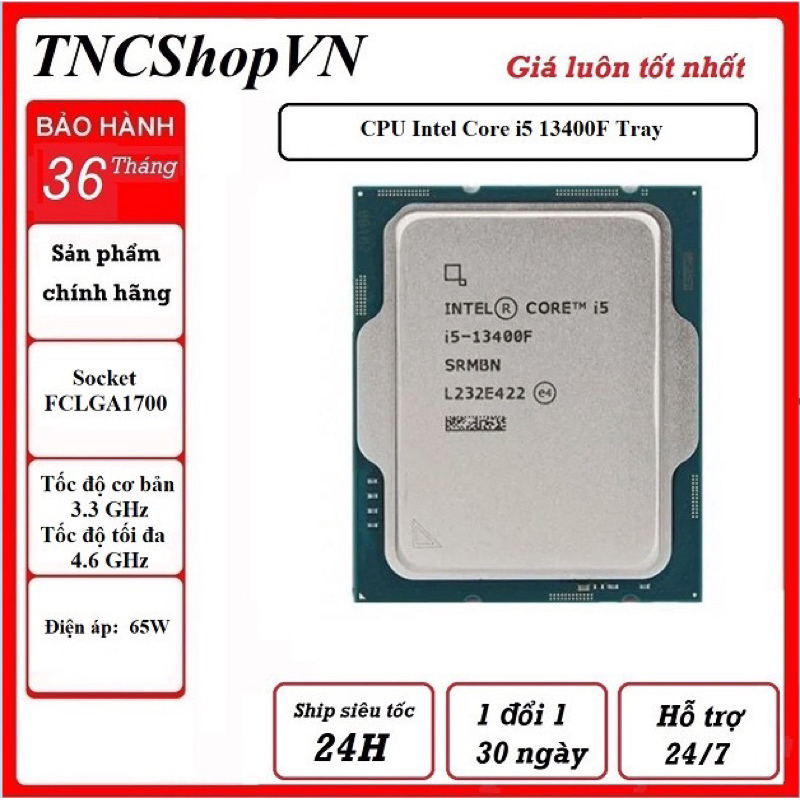 CPU Intel Core i5 13400F 14400F Tray