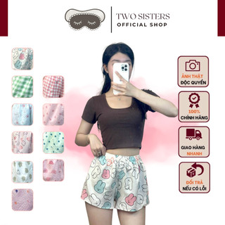 Combo 3 quần ngủ nữ TWOSISTERS, quần short đùi nữ mặc nhà chất đũi mát nhiều hoạ tiết dễ thương M16 (ib để chọn màu)