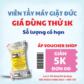 Viên Tẩy Vệ Sinh Lồng Giặt Đức Denkmit, Làm Sạch, Khử Khuẩn, Khử Mùi Máy Giặt (Giá 1K Dùng Thử)