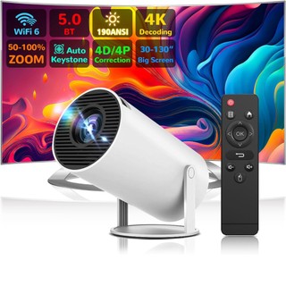  Máy chiếu mini đa chức năng Full HD Bluetooth 5.0 độ sáng 190 ANSI lumens Android  ilepo HY300pro 