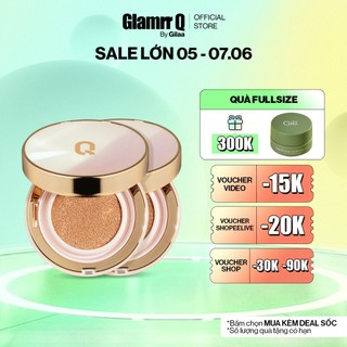 Combo 2 Hộp GLAMRR Q Long Wear DD Cushion (13g x 2 hộp)