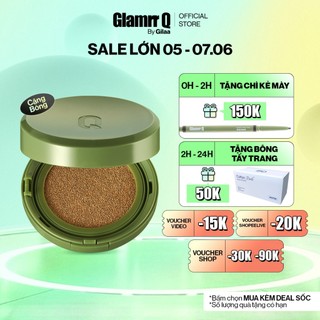 Siêu Phấn Nước Căng Bóng GLAMRR Q Vegan Super Glow Cushion SPF50+/PA++++ (1 lõi x 15g)