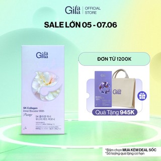 Nước Uống Collagen Siêu Phân Tử 300DA Gilaa Kết Hợp Peony Trẻ Hóa Cân Bằng Nội Tiết (20g x 15 gói)