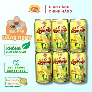 Trà Ngô Nếp Minh Trung lốc 6 lon - TRANGONEP 6
