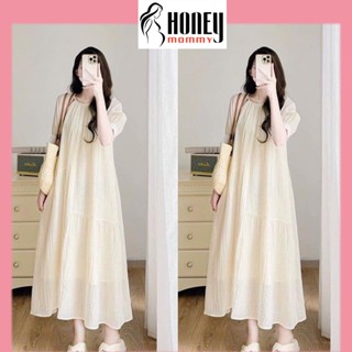 Đầm Bầu Mùa Hè Váy Bầu Dáng Dài Thiết Kế Hở Vai Dáng Xuông Đi Chơi Dự Tiệc Dịu Dàng Xinh Xắn Vintage HD2521 Honey Mommy