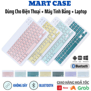Bàn phím không dây bluetooth siêu mỏng - Đẹp - Phím ấn nhẹ - Dùng cho - Điện Thoại - Máy Tính Bảng MART CASE
