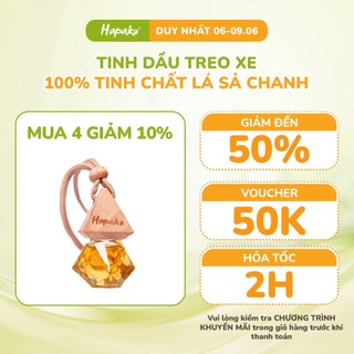 Tinh Dầu Treo Xe Sả Chanh Tự Nhiên 10ml - Hapaku Khử Mùi Hôi, Thư Giãn Tinh Thần