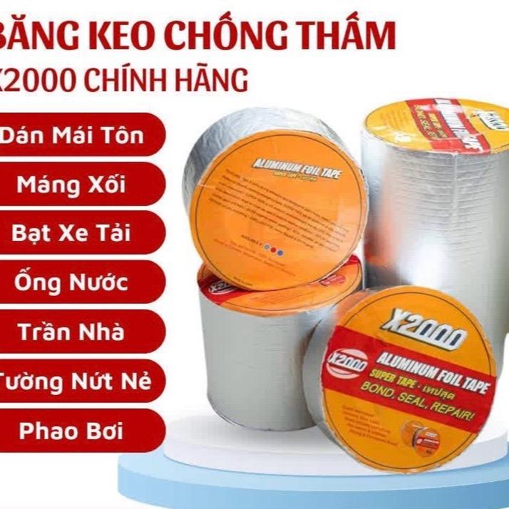 Băng keo chống thấm chống dột X2000 Nhật Bản siêu dính , dán tường dán mái tôn chống dột bản 5cm , 1
