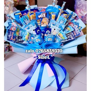 QUÀ SINH NHẬT CHO NỮ , QUÀ 20/10 TẶNG NGƯỜI YÊU, BÓ HOA BÁNH KẸO THEO MÀU