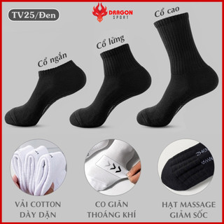 Tất Nam Nữ Trắng Đen Vớ Thể Thao Mùa Hè Cổ Ngắn Lửng Cao Chống Trơn Chính Hãng Cao Cấp Giá Rẻ Chạy Bộ Cầu Lông Bóng Rổ