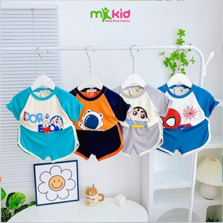 Quần áo trẻ em MK KIDS cho bé trai  8-30kg💖Bộ cộc tay hoạ tiết Hoạt hình thun lạnh cao cấp Cho Bé