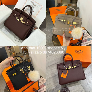 Túi chữ H bikin đỏ caffe size 20-25cm Súper chuẩn sịn