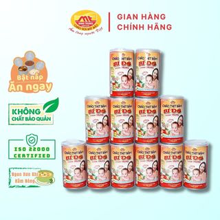 Cháo thịt băm bí đỏ minh trung combo 12 lon - ctbbd 12