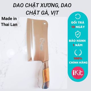 Dao chặt xương cán đồng inox Thái Lan cao cấp. Dao chặt gà, chặt vịt. Làm bằng thép không gỉ chắc chắn. Có bảo hành