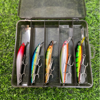 Combo 5 Minow Măng vược chẽm TNQ 3 Tầng nước - Lưỡi BKK câu lure cá măng vược chẽm mú...