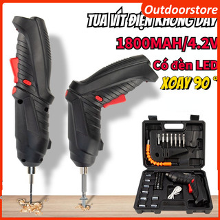 Bộ máy khoan bắt vít cầm tay pin 1800mah, bộ đồ 47 chi tiết sạc pin tiện dụng, nhỏ gọn, đa năng