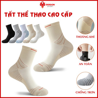 Vớ Tất Thể Thao Nam Nữ Bóng Rổ Chạy Bộ Chống Trơn Cổ Ngắn Lửng Cao Chính Hãng Giá Rẻ Gym Bóng Chuyền Tennis