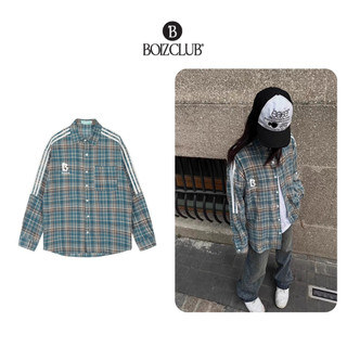  Áo sơ mi tay dài BOIZCLUB from rộng nam nữ basic striped shirt 
